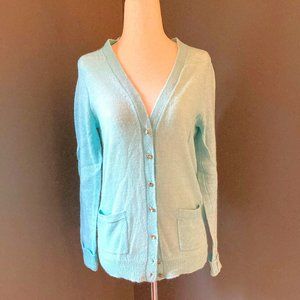 J.Crew Alpaca Wool Cardigan Aqua